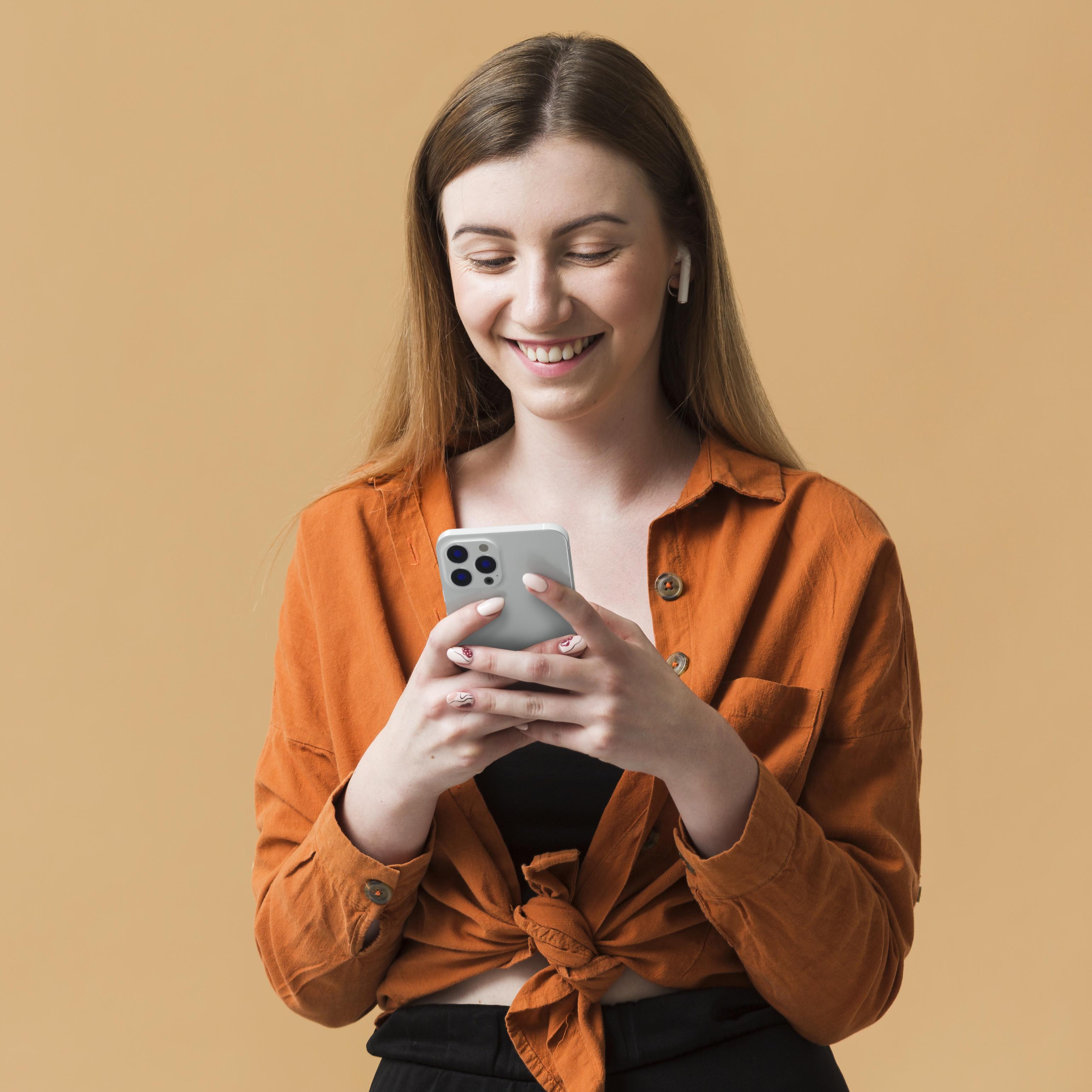 Woman with smartphone